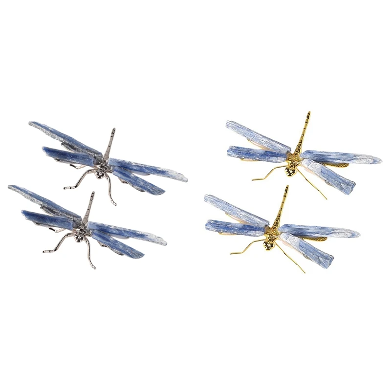 Kyanite Dragonfly Figurine Crystal Stone Crafts Butterfly Mineral Home Decoration