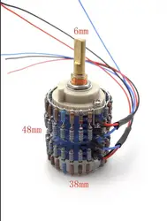 HiFi 24 Steps Vishay Dale Resistance L-Type Stereo Audio Volume Potentiometer