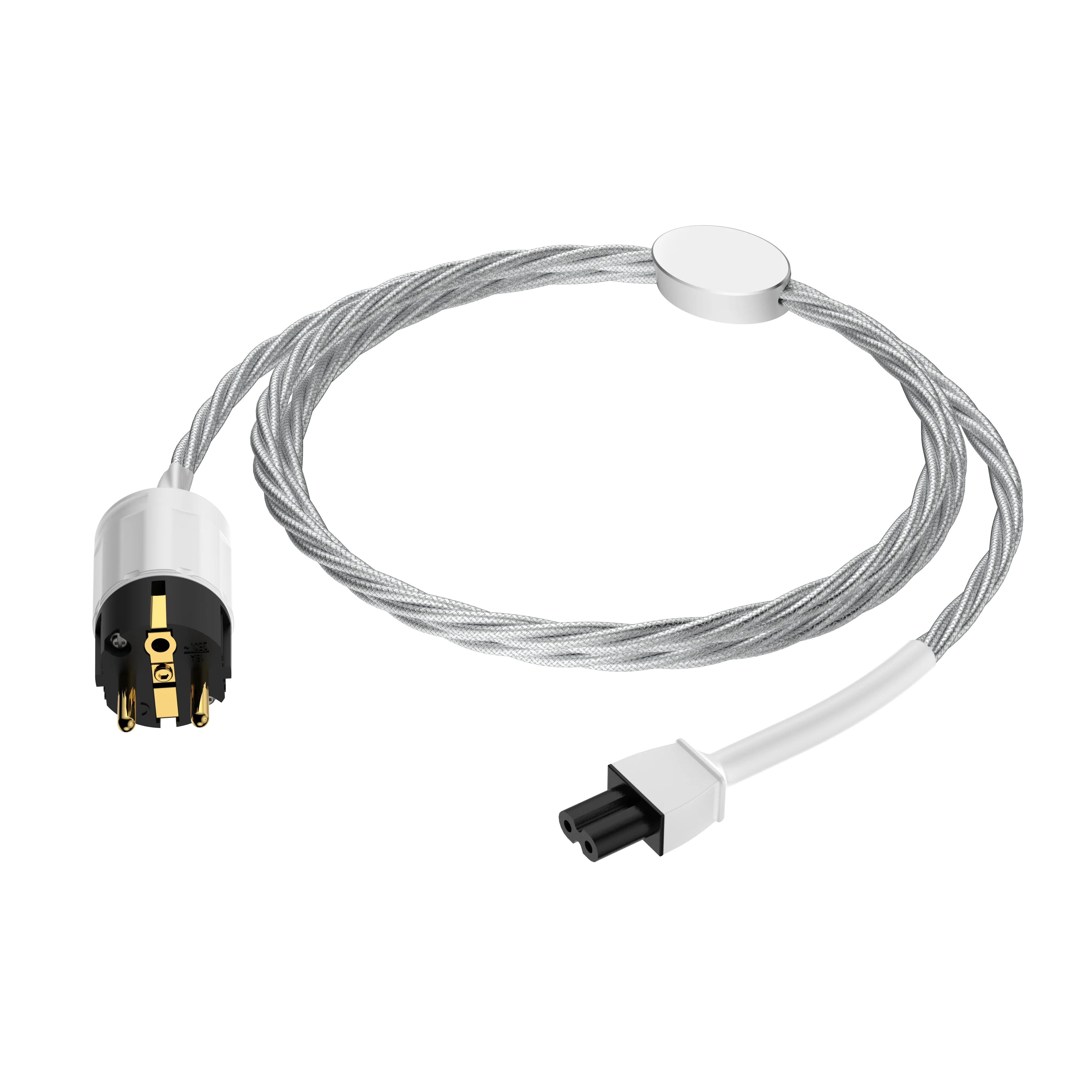 HIFI Mini8 Power Cable Audiophile 7N OCC Silver Plated Power Cord US/EU/AU with Gold Plated and an Mini8-Shaped Tail Connector