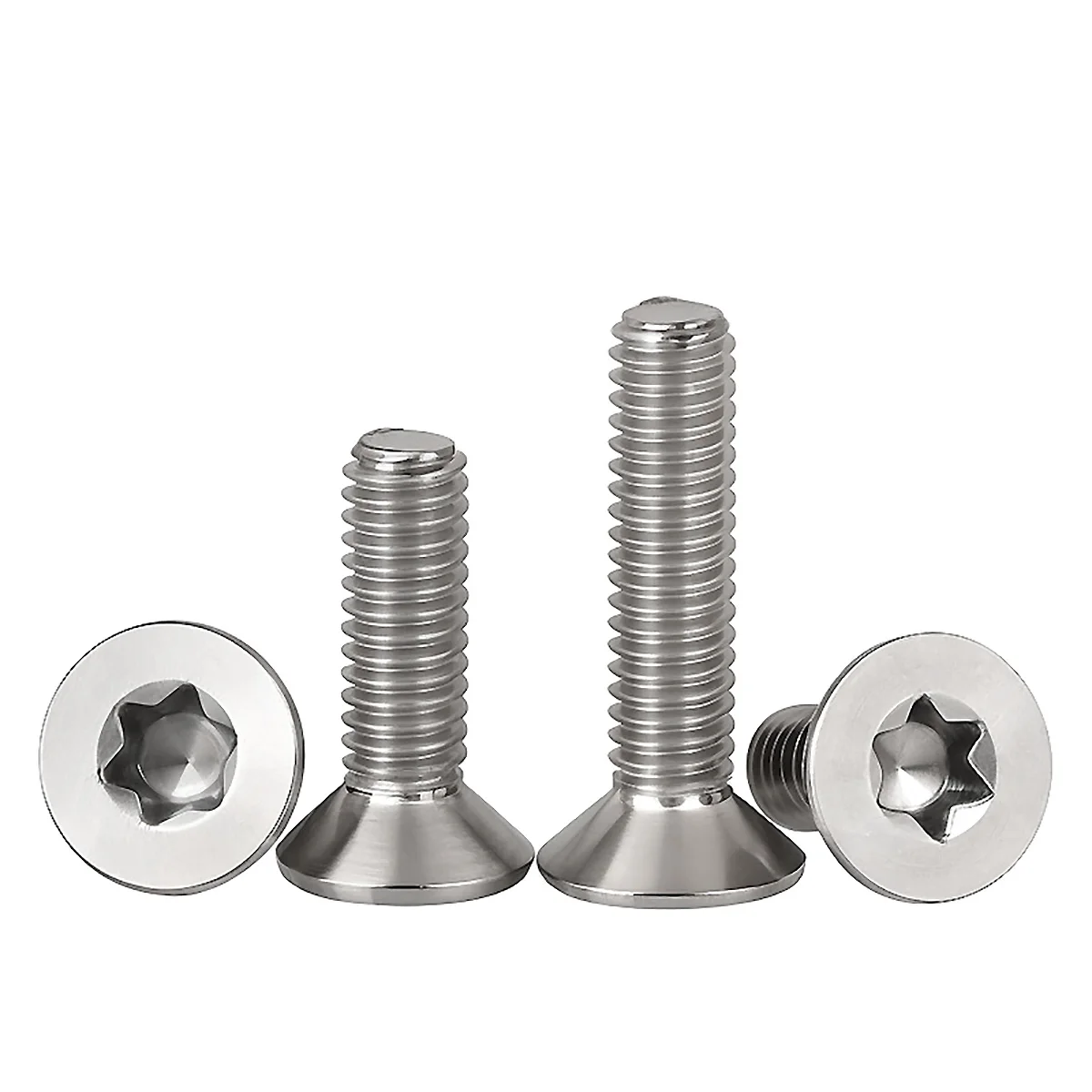 2/5/10/20pcs M8 M10 M12 GB2673 Six-Lobe Torx Flat Countersunk Head Screw Bolts A2 304 Stainless Steel Length 10-100mm