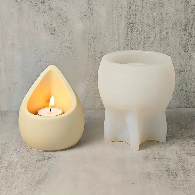 Love Candle Cup Silicone Mold DIY Epoxy Resin Cement Gypsum Casting Flowerpot Mold Home Decoration Table