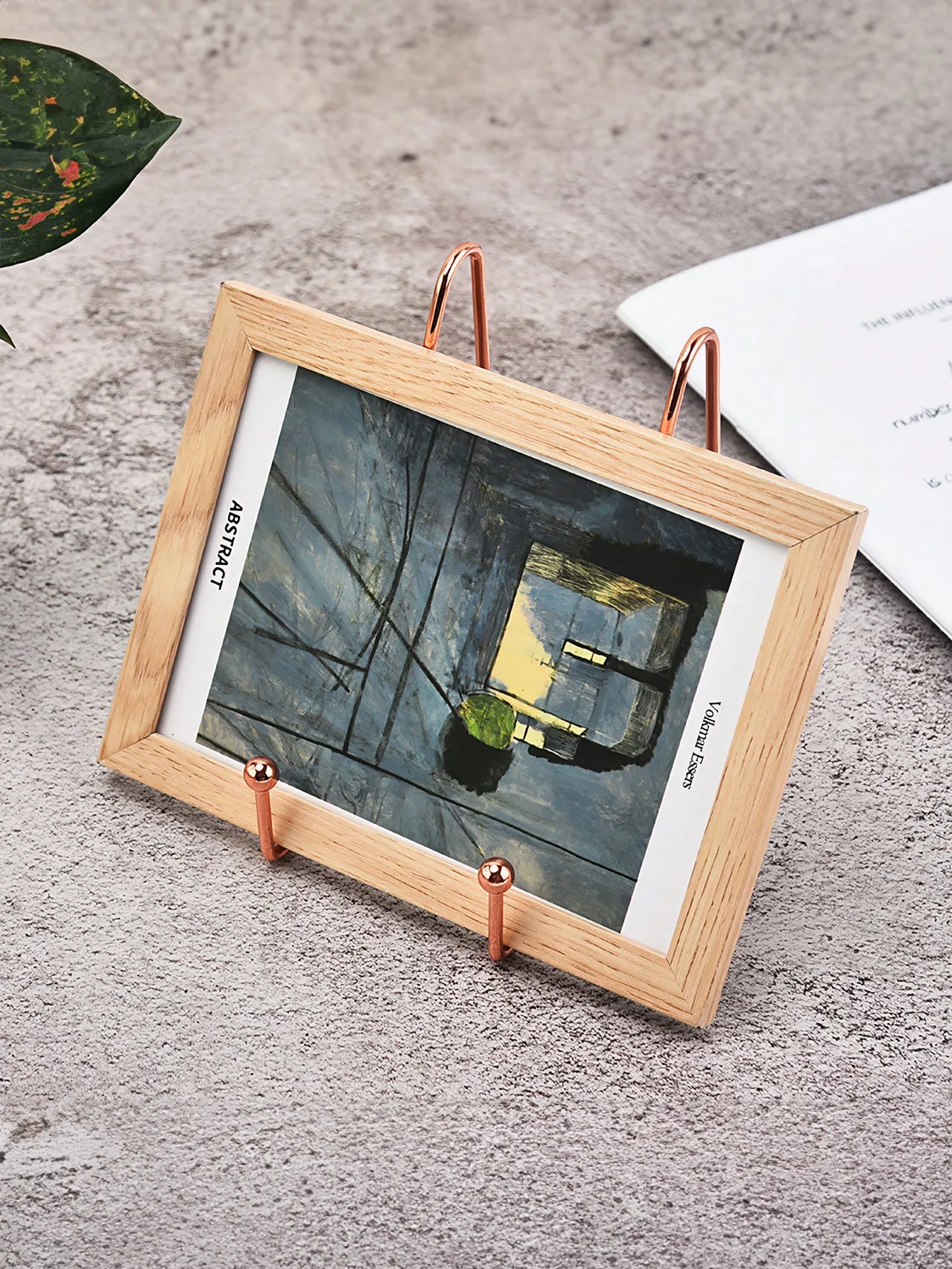 Plate Holder Display Stands, Metal Gold Frame Stand for Picture, Book, Photo Easel, Creation, Collectibles view 3