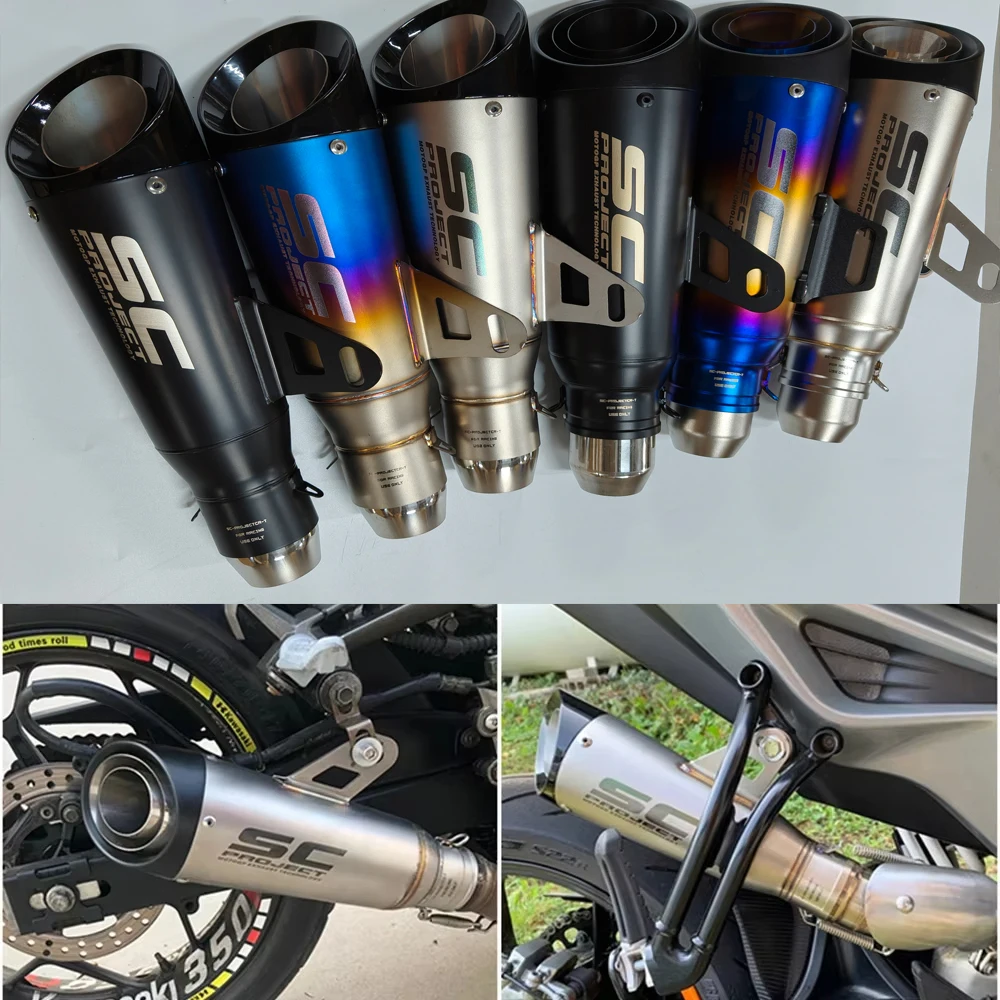 51mm Universal Motorrad Auspuff Rohr Escape Moto DB Killer GP-Projekt Für R6 R15 R1 R3 MT07 Tmax155 XMAX GSX250 Honda