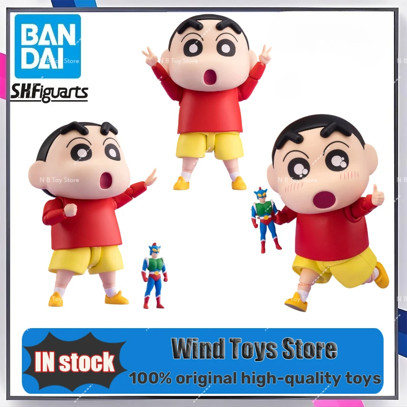 En Stock figurines Bandai originales S.H.Figuarts SHF Shinnosuke Nohara 8.5 CM figurines d'action Anime modèle Collection jouets cadeaux