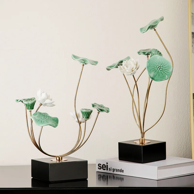 

FQ Modern Lotus Leaf Home New Chinese Decorations