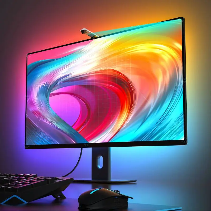 32 Inch G1S Gaming LED Light Strip for PC Monitor RGB Backlight with Sound Sync App Control 4 Game Modes