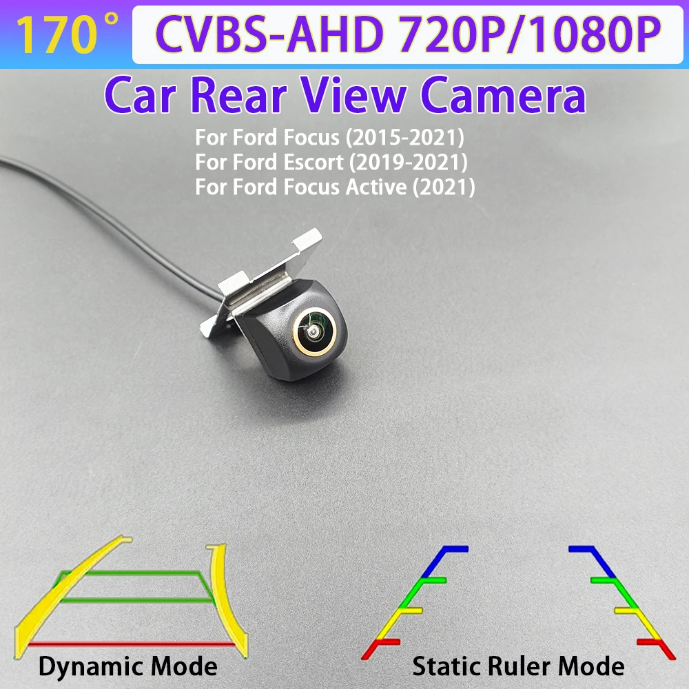 170 Degree AHD 1080P Car Rear View Camera For Ford Focus 2015-2021 Escort Focus Active 2021 Car Track/Ruler CVBS AHD 720P NTSC