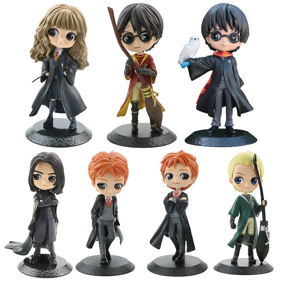 New Harry Potter Series Anime Action Figure Malfoy Hermione Movies Car Cake Decoration Collectible PVC Doll Toys Kids Gift