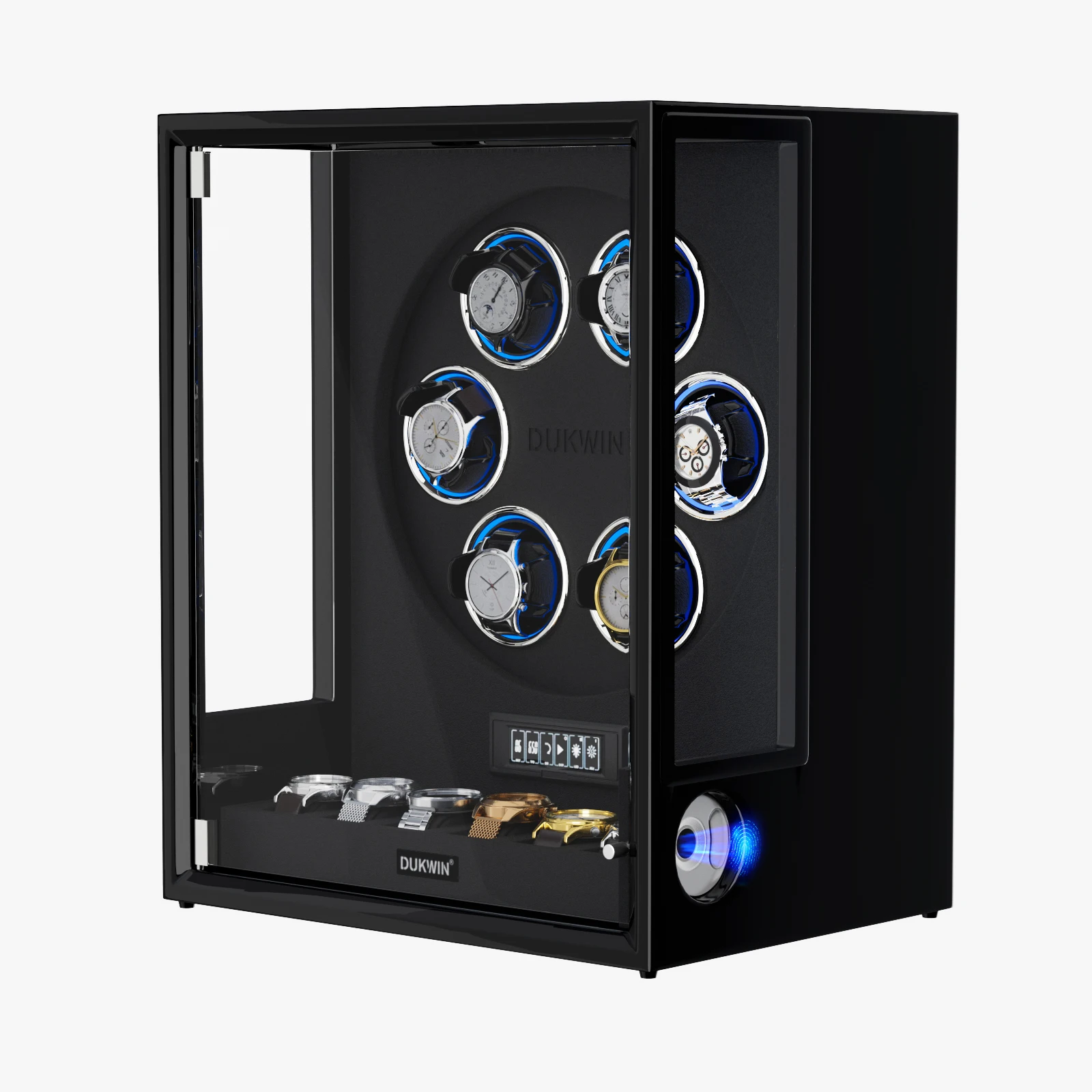 Watch Winder For Automatic 6 9 Watches Box with Extra 6 Watches Storage Display Case With RGB Light and Remote Control