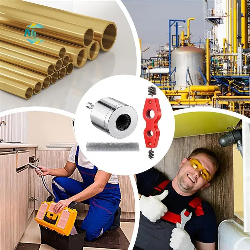 

A60F-Copper Pipe Cleaner, Copper Pipe Cleaner For Drill, Metal Pipe Cleaner , Copper Pipe Brush For Electric Drill Bit