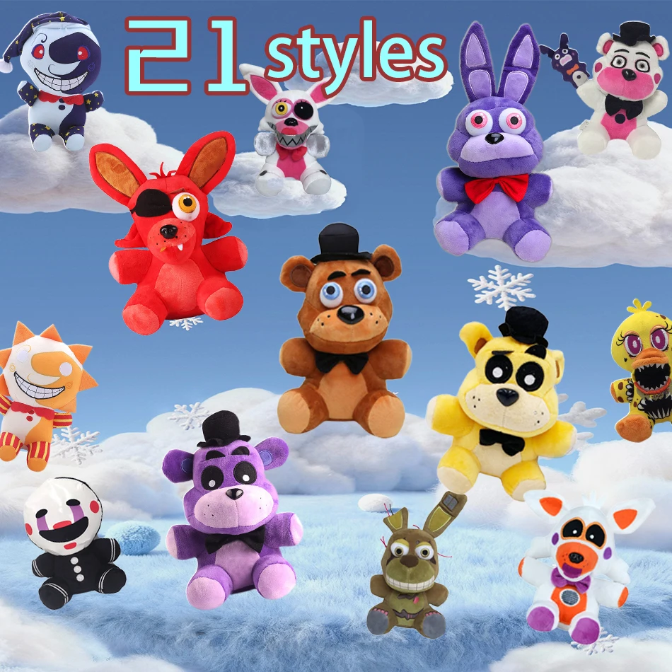 حار FNAF ألعاب من القطيفة Kawaii فريدي الحيوان ماكر بوني الدب مضلع محشوة ألعاب من القطيفة في المخزون أفخم ​ هدية عيد ميلاد للأطفال