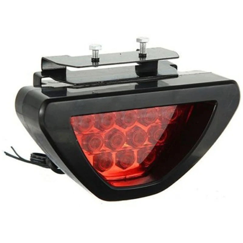 12V Car Sporty F1 Style Triangle 12LED Rear Stop Tail Third Brake Light Lamp