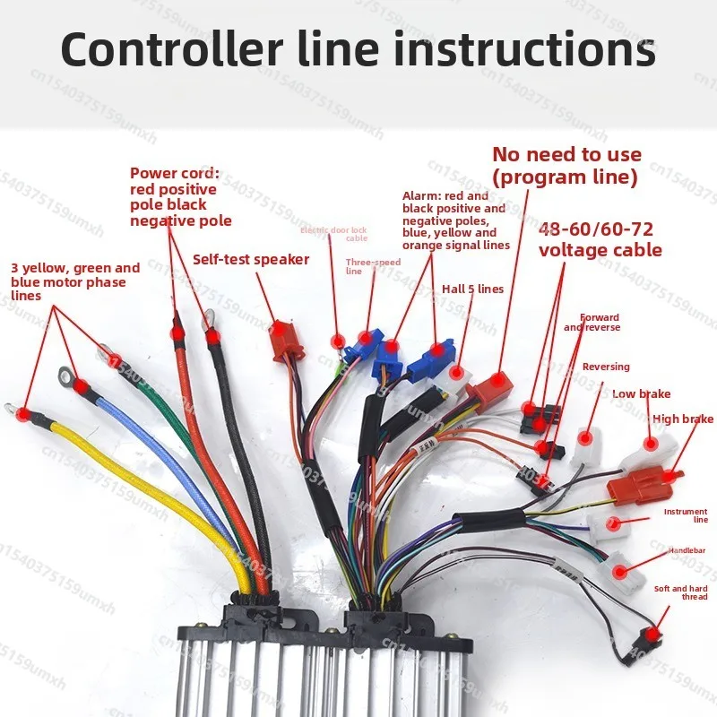 Waterproof BLDC Engine 48V 60V 72V 1500W 1800W 2500W Permanent Magnet Sine Wave Brushless Motor Controller Set for Electric Vehi