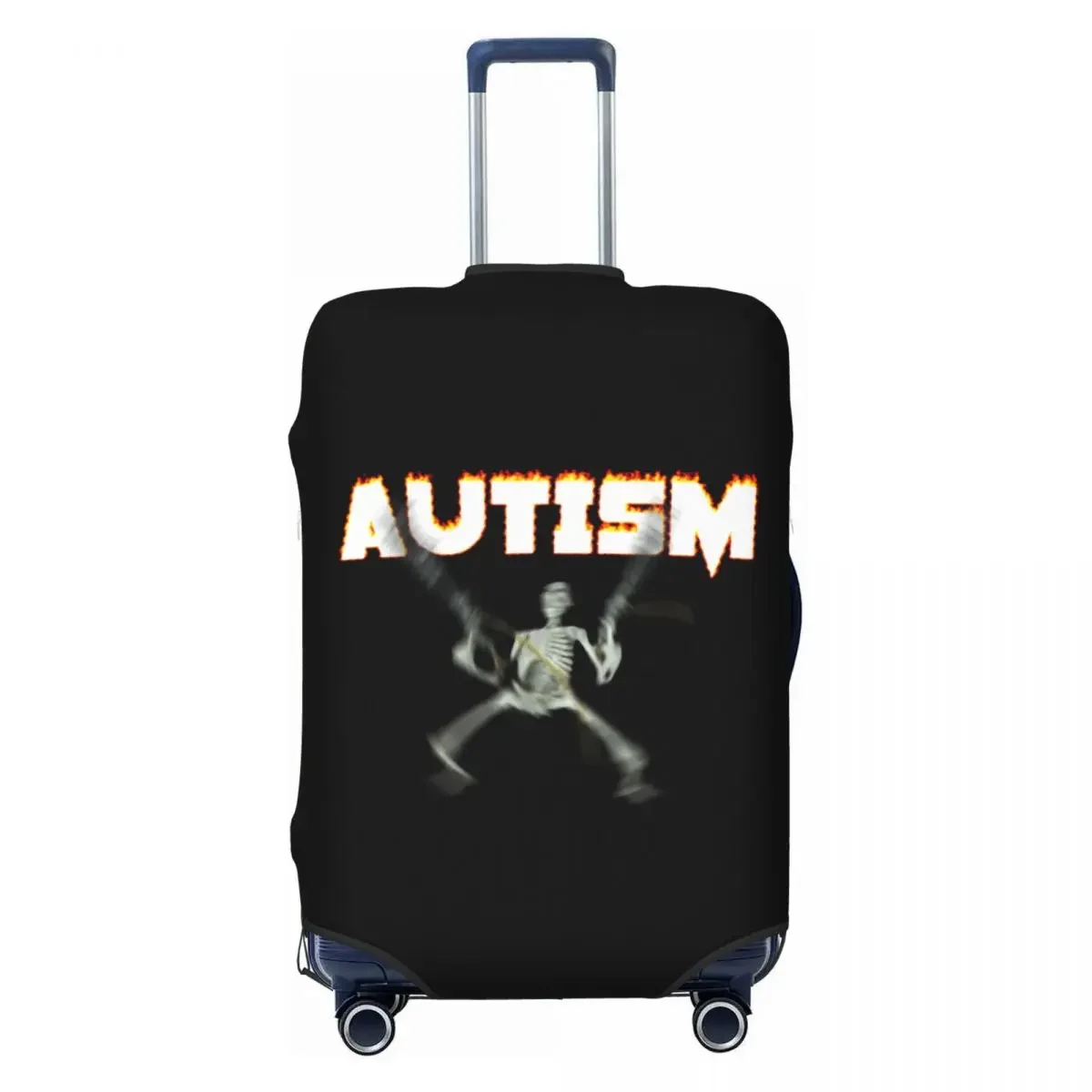 

Custom Autism Skeleton Meme Luggage Cover Fashion Suitcase Protector Covers Suit For 18-32 inch