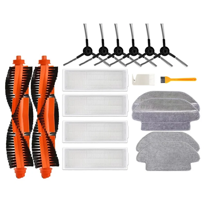 A44F-For Xiaomi Mijia Mi Robot Vacuum-Mop Pro STYTJ02YM 2S / 3C / Conga 3490 Viomi V2 PRO V3 SE مرشحات الفرشاة الجانبية الرئيسية المماسح الاسمية