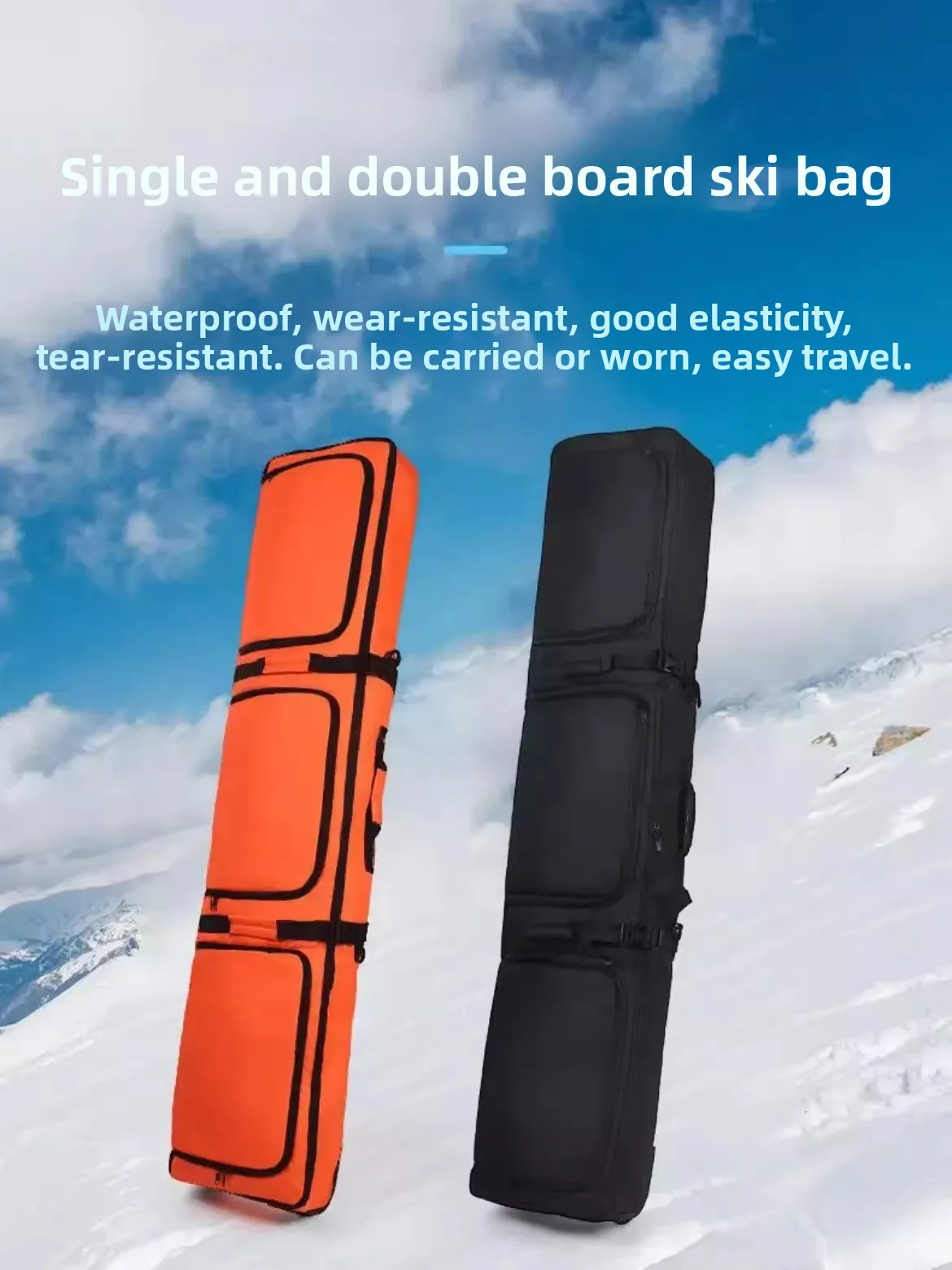 dry-wet-separation-snowboard-backpack-luggage-wheel-mounted-dual-shoulder-ski-equipment-bag-checked-baggage-outdoor-travel