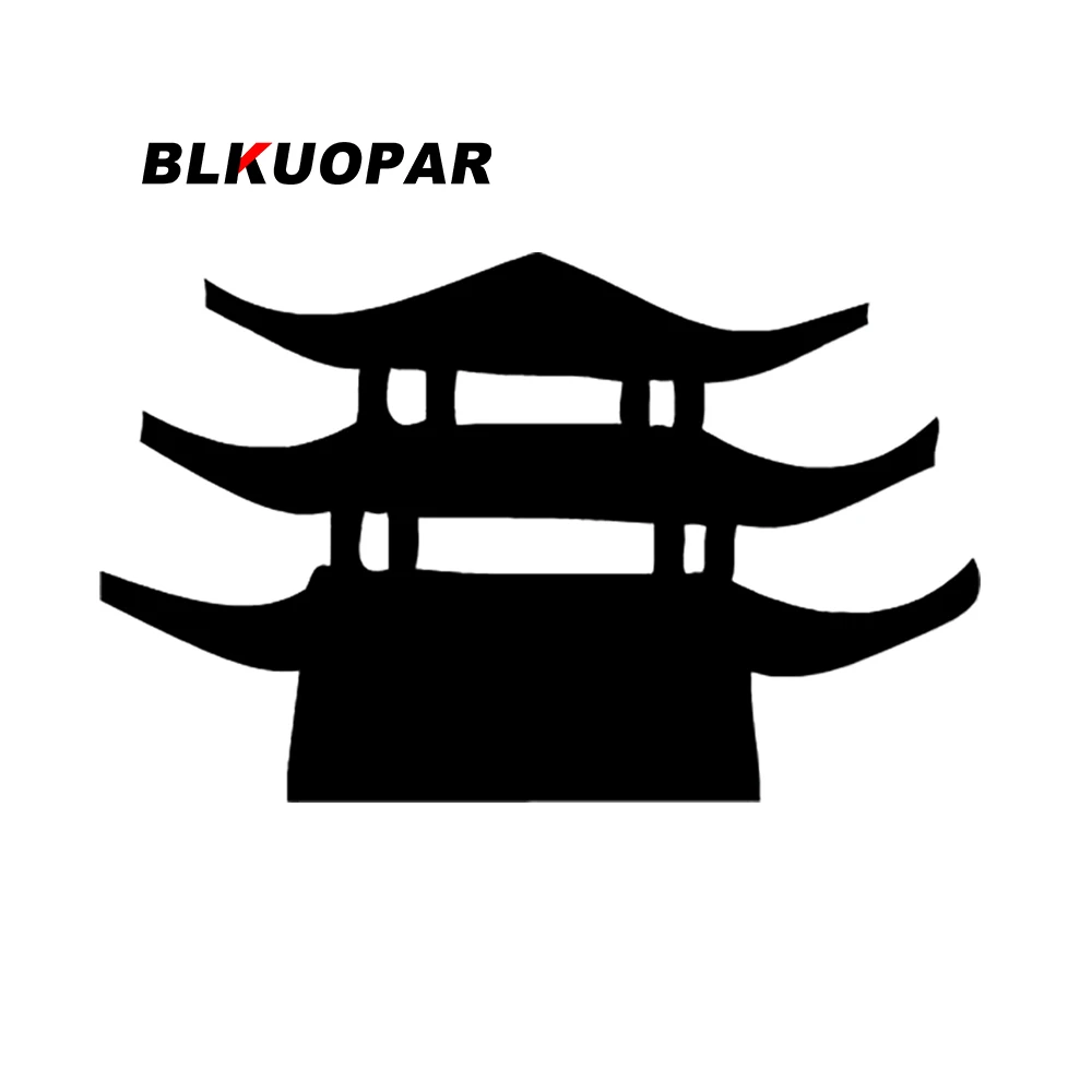 BLKUOPAR Pagoda Buddha Temple Car Sticker Scratch-proof Sunscreen Fashionable Die Cut Original Funny Motorcycle Car Styling