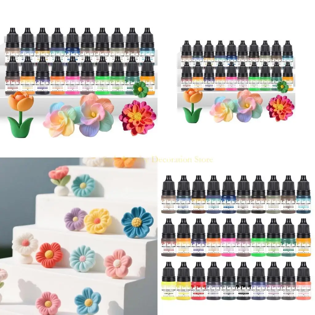 

D46E 30 Shades User Friendly Colorant Set For DIY Concrete And Art Projects