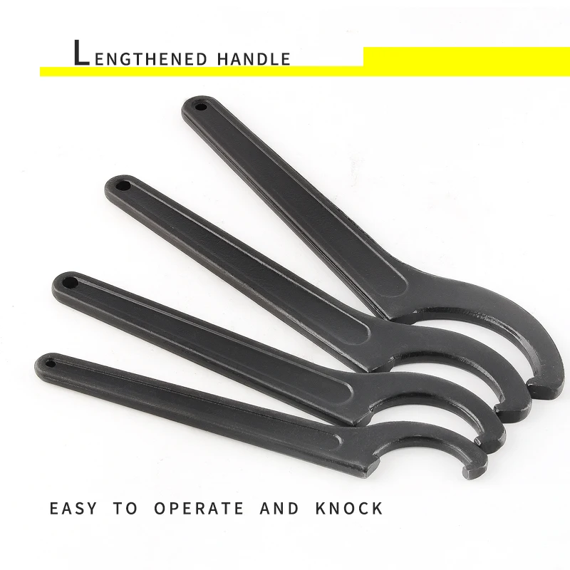 22-220mm Round Nut Half Moon Wrench - Adjustable Motorcycle Shock Absorber Wrench Set - Pre-Load Hook Spanners, C Spanner Tool