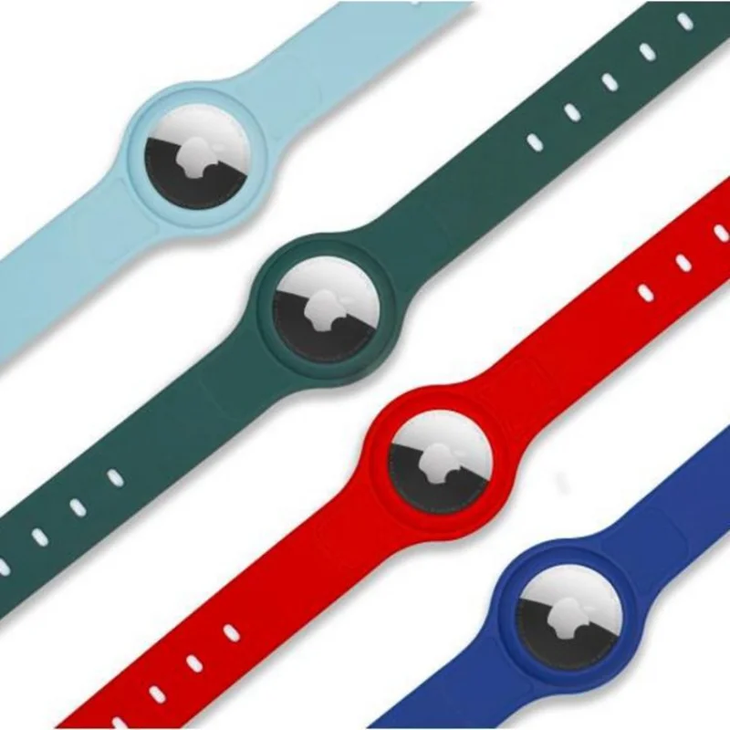 Soft Silicone Case For Apple AirTag Adjustable Pet Dog Cat collar Strap GPS Anti-Lost Location Bracelet Protective Cover Shell