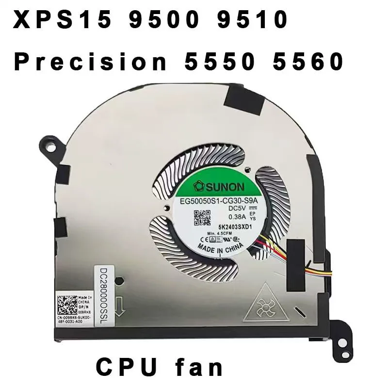 

CPU/GPU Cooling Fan For Dell XPS 15 9500 9510 Precision 5550 5560
