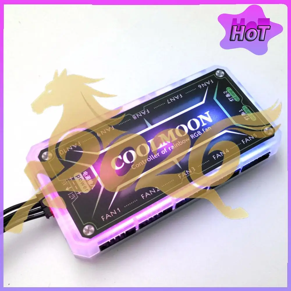 Telecomando Dimmer RGB COOLMOON DC12V 5A, Controller Intelligente per Illuminazione LED RGB per Computer e Casa