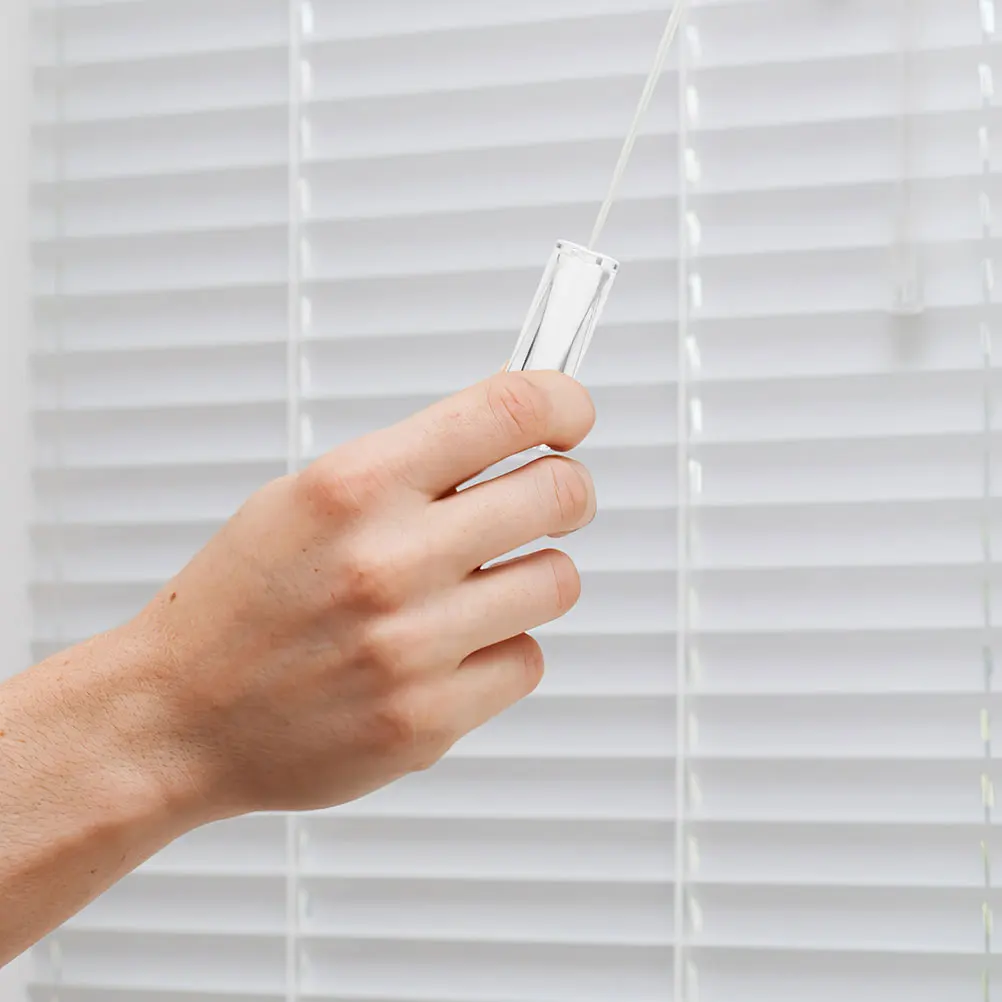

20pcs Curtain Handle Blind Wand Accessories Pull Grips End Replacements Tilt Rod Blinds Parts Transparent Design Easy