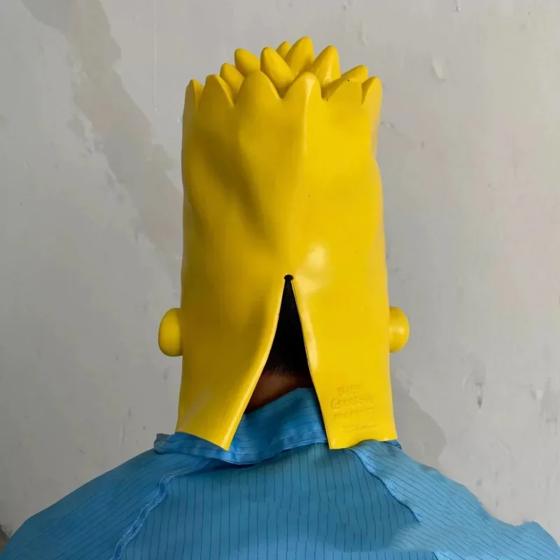 Men's Bart Homer Face Mask Cosplay Costume Halloween Latex Props Party For Adult Kids