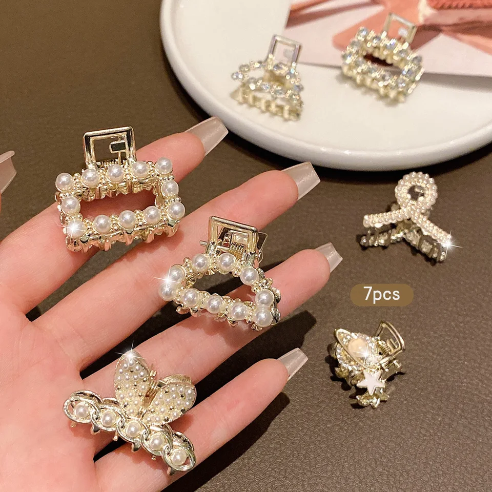アクセサリー CTHY HIGH-END JEWELRY CLIP 7 Korean alloy rhinestone hair claws sparkling hair accessories