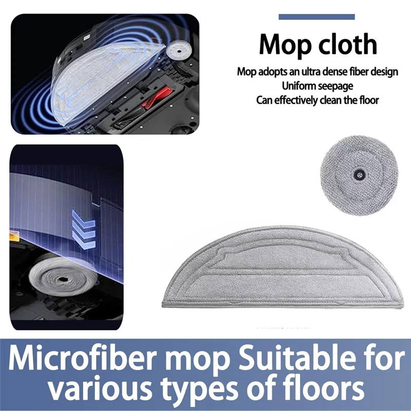 AT28-For Roborock Saros 10 /S9 Maxv Ultra Vacuum Cleaner Parts Main Side Brush HEPA Filter Mop Cloth Dust Bags