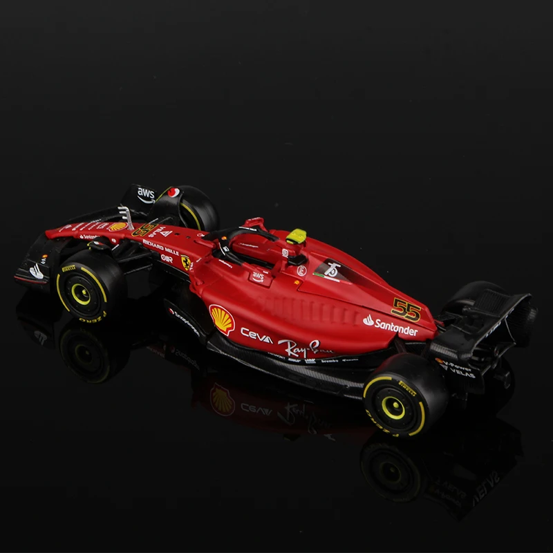 Bburago 1:43 Ferrari F1-75 Alloy F1 Racing Model Luxury Vehicle Diecast Car Toy 16# Charles Leclerc 55# Carlos Sainz 2022