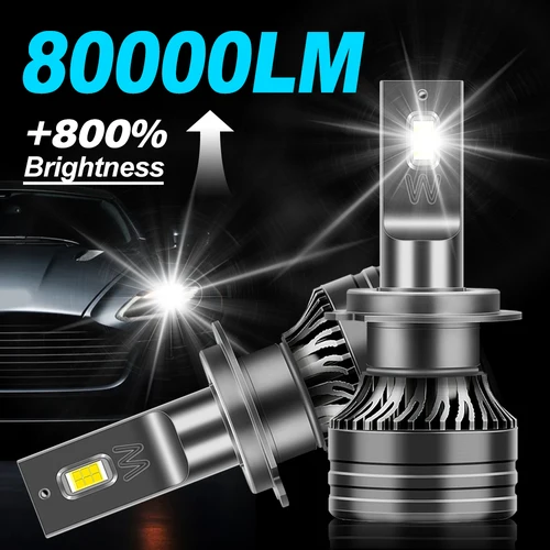 2x300W 80000LM H1 H4 H7 H11 bombillas de faros LED 9005 HB3 9006 HB4 H8 H9 Turbo faros de coche 6000K bombilla de faros para lámpara de automóvil