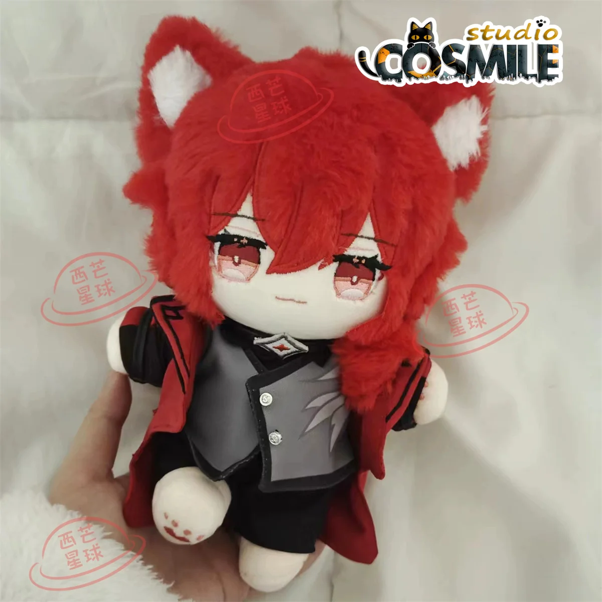 Game Genshin Impact Diluc Ragnvindr 다이루크 라겐펜더 ディルック・ラグヴィンド Stuffed Plushie 20cm Plush Doll Toy Body Clothes Clothing XQ