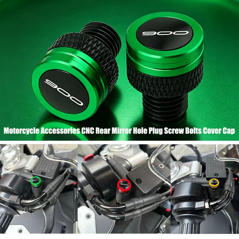 Motorcycle Accessories | For Kawasaki Z900 Z900RS Z900SE Z 900 RS SE Z-900 | CNC Rear Mirror Hole Plug Screw Bolts Cover Cap
