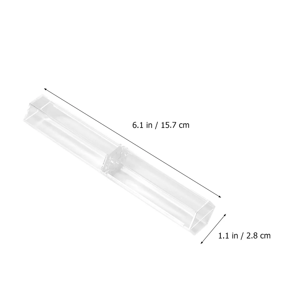 

6 pcs Plastic Pen Box Transparent Stationery Case Portable Compact Size Premium Material Practical Student Pencil Case