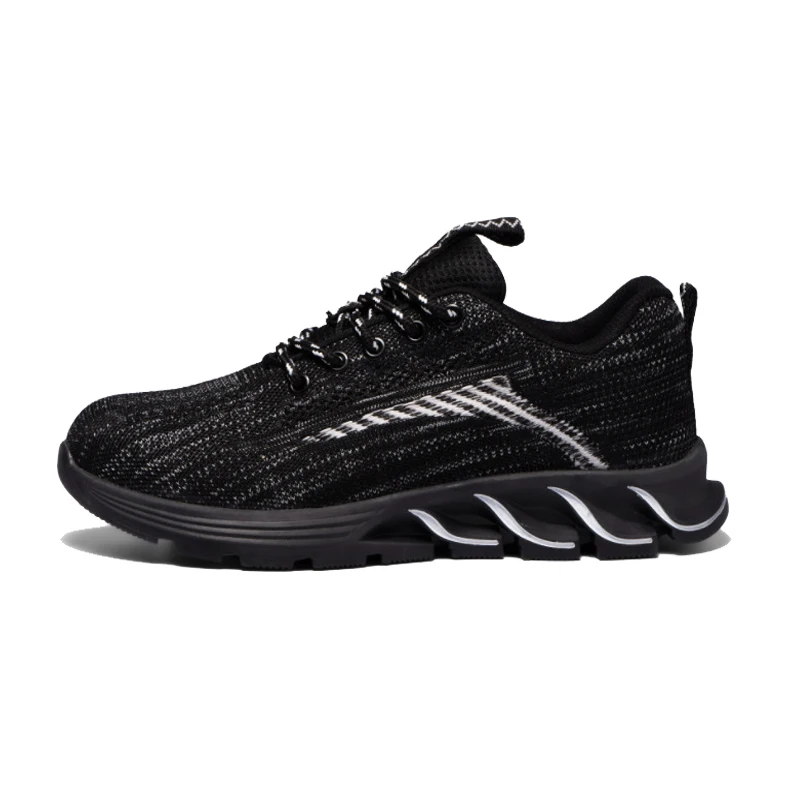 Summer Anti-Smashing Anti-Piercing Comfortable Breathable Protective Fly to Knit The Upper Steel-Head Work Safety Shoes