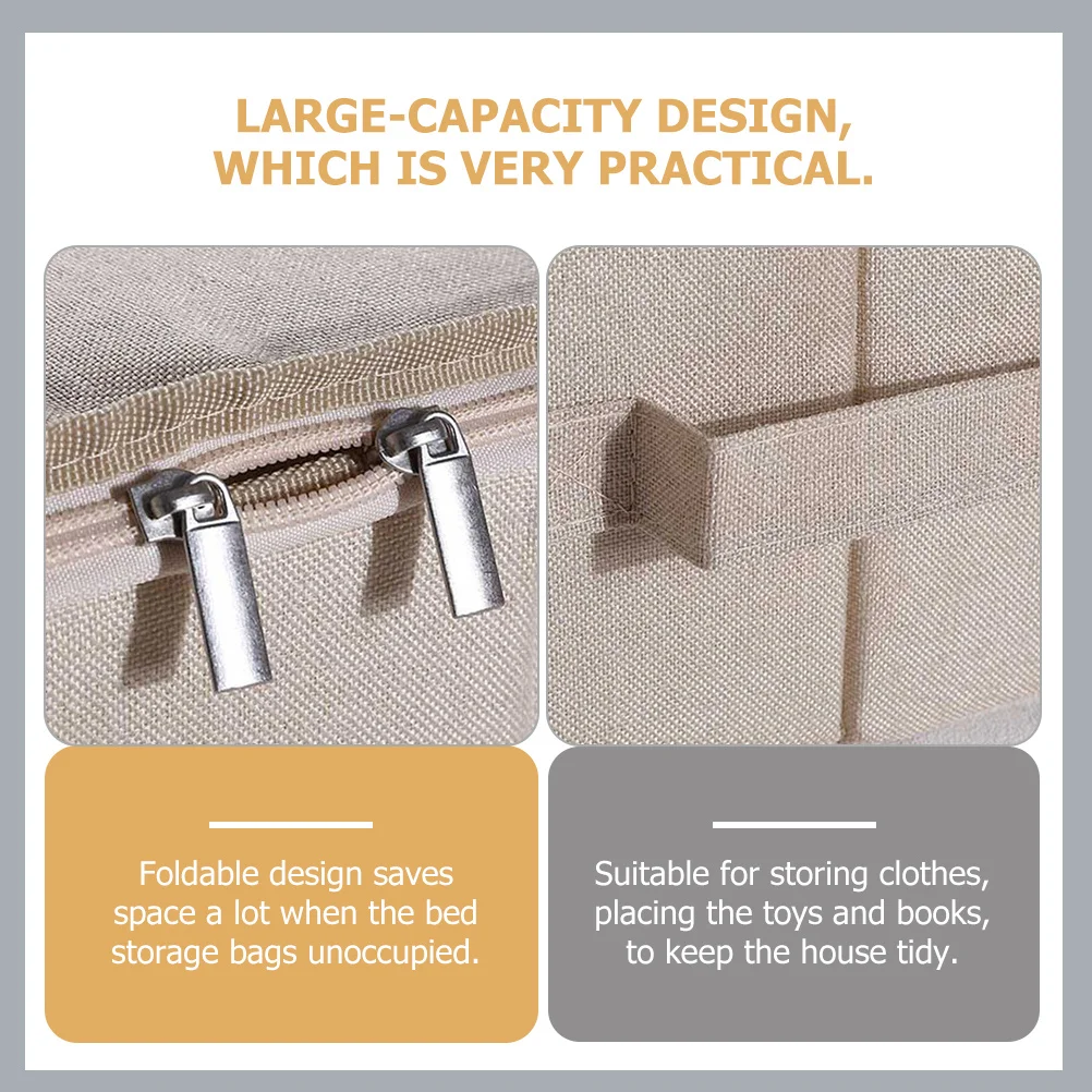 

Large Capacity Under Bed Storage Container Foldable Lightweight Breathable Clothes Storage Bag for Dormitory Home Camping