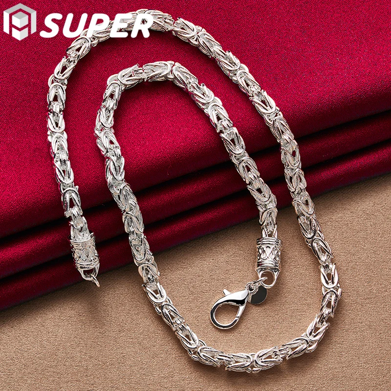 

925 Sterling Silver 20 Inch 5mm Faucet Chain Necklace For Women Man Fashion Wedding Engagement Party Charm Jewelry