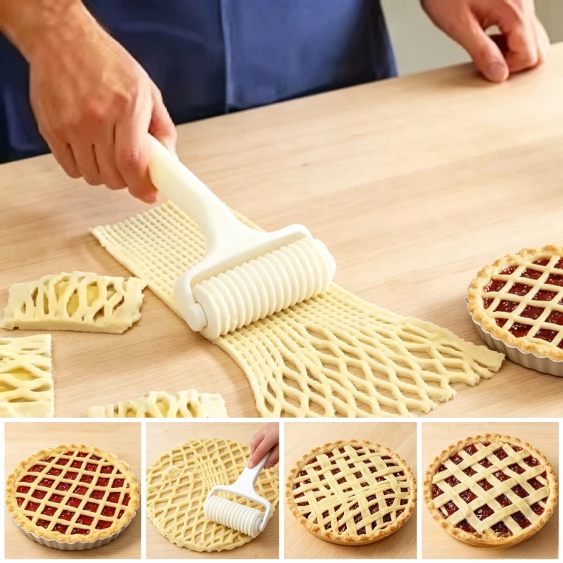 Creative Pizza Roller Cutter Pizza  Pastry Lattice Roller Cutter Wheel for Wheel Wellington Steak Kitchen Baking Pastry Tools