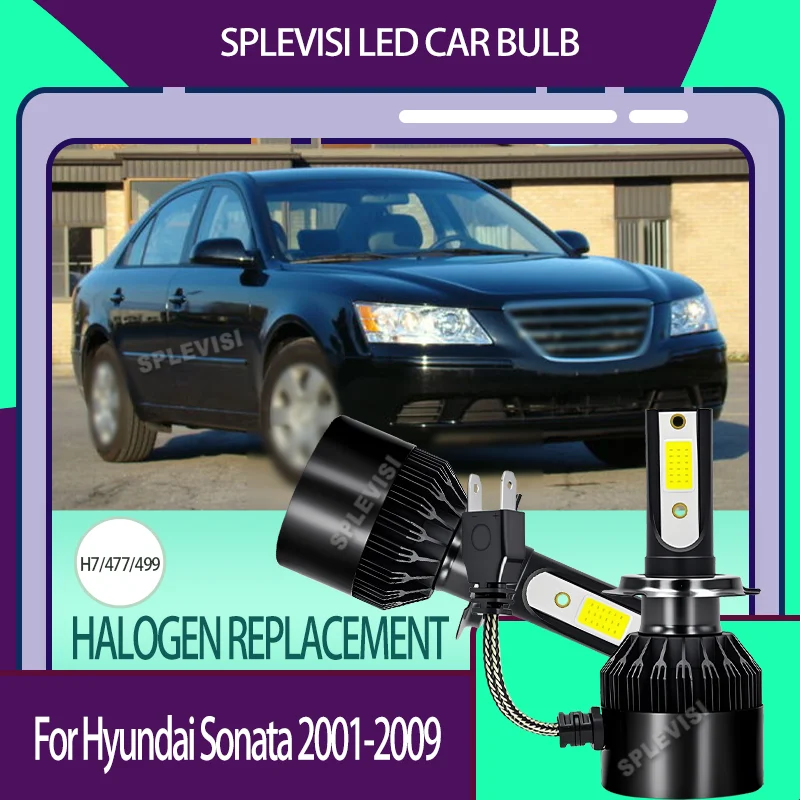 

12v 3-year warranty LED High Low Beam Stable Voltage 60W/Bulb For Hyundai Sonata 2001 2002 2003 2004 2005 2006 2007 2008 2009
