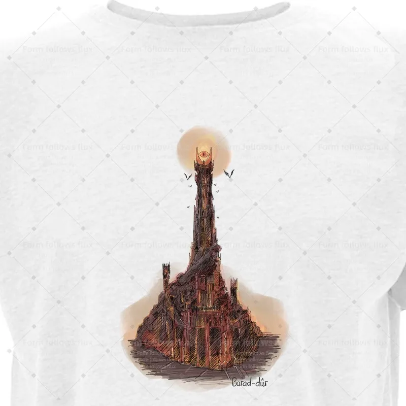 

2026 men T-Shirt Hoodie Hand Drawn Comic style Sauron – Barad-dur – The Lord of the Rings Films and TV SciFi Unisex S-6XL Plus S