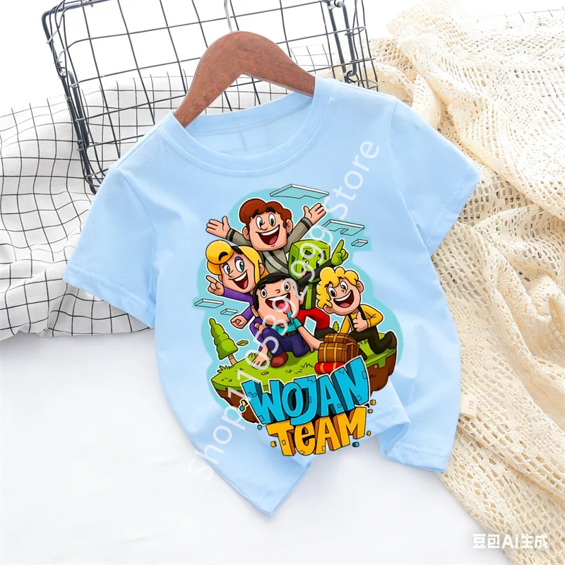 

Wojans Team T-shirt Anime Round Neck Tee Children Short Sleeve Clothing Summer Tshirts Boys Girls T-shirts Birthday Gift