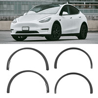 Car Side Wheel Molding Splash Guard Tires Eyebrow Arch Flare Moulding Lip Trim Strip Replacement for Tesla Model Y 2020 to 2023