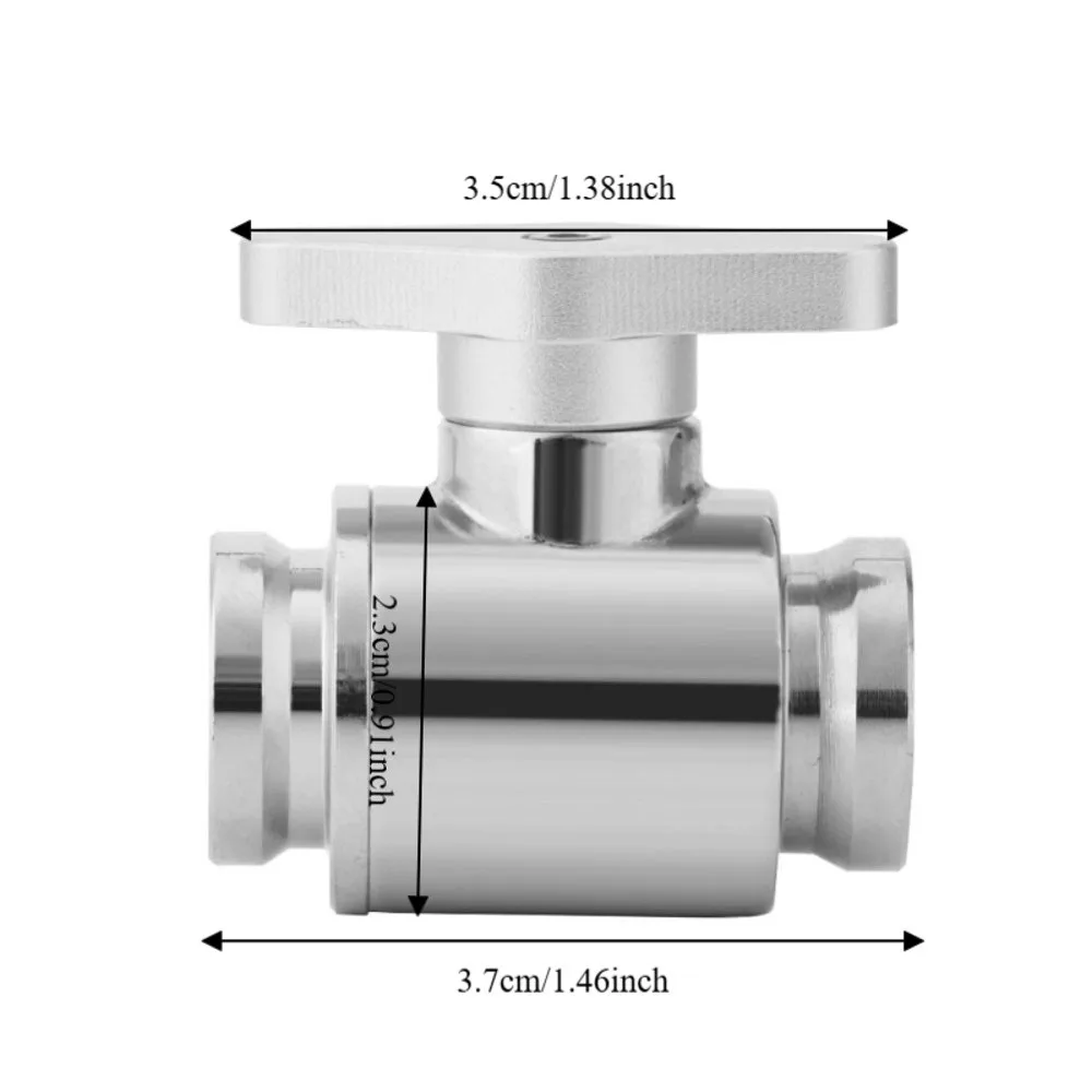 Durable G1/4 Internal Thread Stop Valve Silver Handle Precise Water Ball Valve Ball Valve Computer Water Cooling view 2