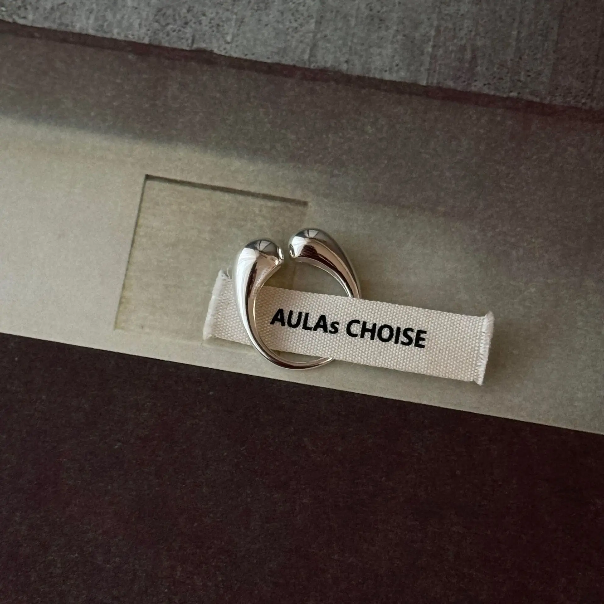 

CHOZON S925 твердое серебряное кольцо с каплями воды, французский минималистичный оптовый комплект ювелирных изделий для женщин