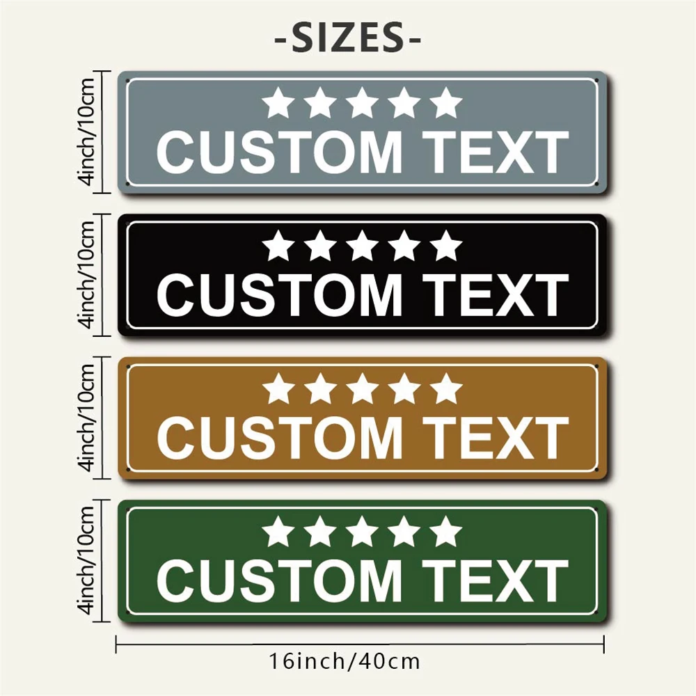 1pc Personalized Custom Metal Street Sign Vintage Style Hanging Metal Road Plaque for Room Ideal for Personalized Gifts