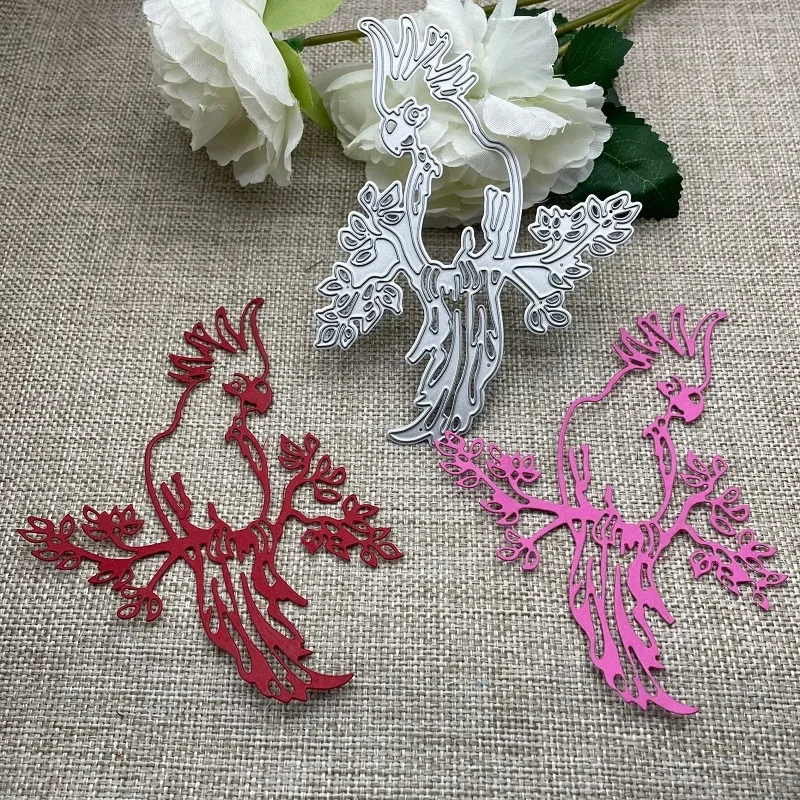 

Ветка попугая, металлические штампы, трафареты для DIY, скрапбукинга, декоративное тиснение, ручная работа, шаблон для высечки, форма