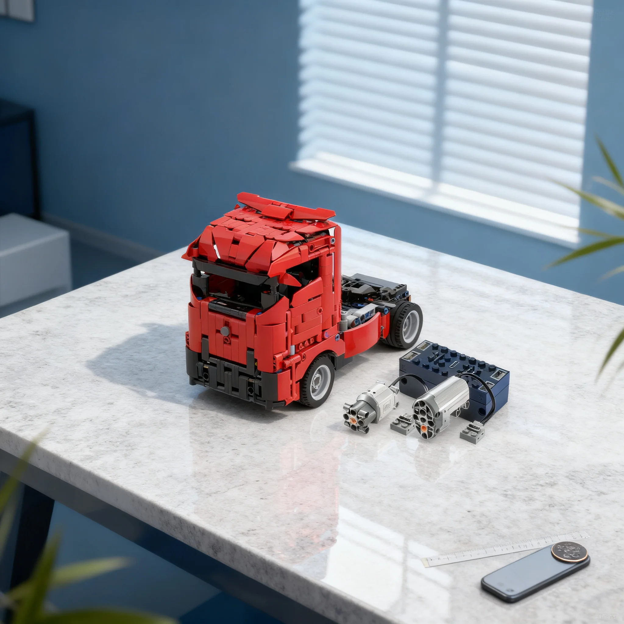 726pcs MOC Technical Mercedesss Actros L ProCabin RC Model Building Blocks Christmas Gifts Craft Birthday 3D Collection Idea