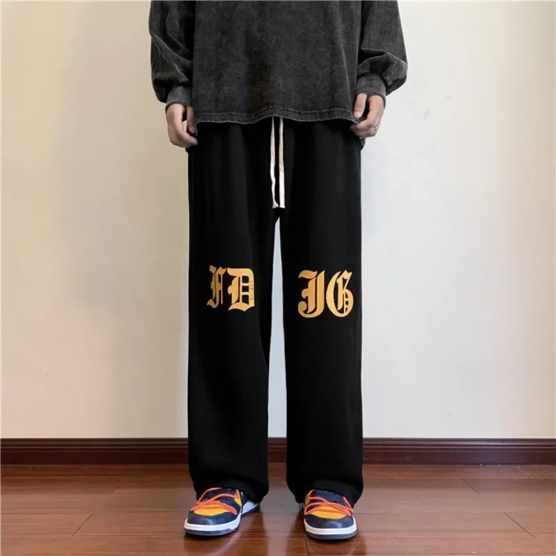

Korean Harajuku Joggers Sweatpants Women Letter Print Wide Leg Pants Bf Hip Hop Streetwear Loose Casual Straight Trousers Y2K