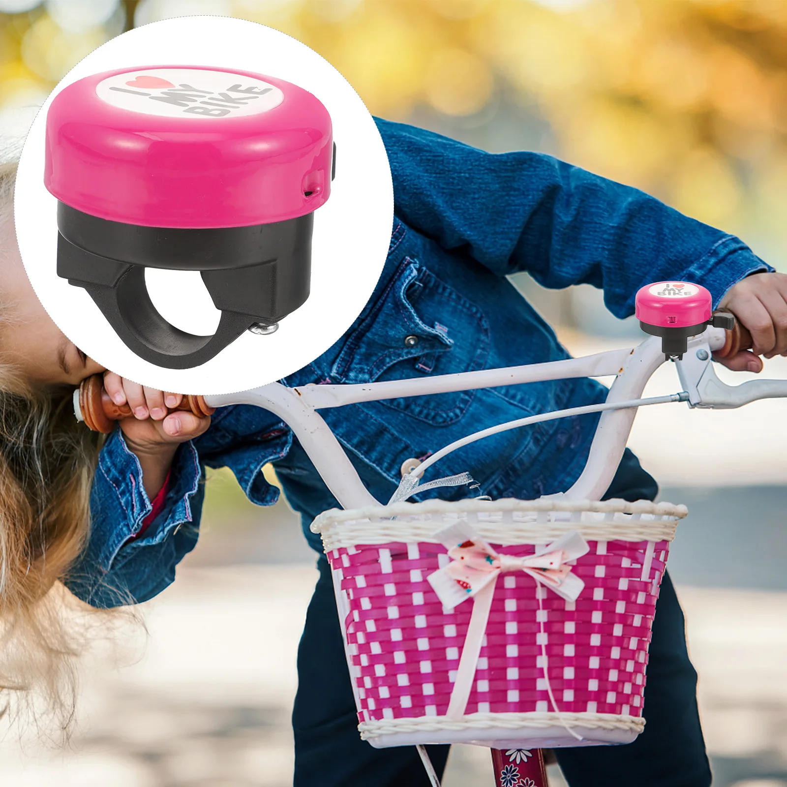 

Bike Bell Cartoon Pattern Loud Clear Sound Safe Smooth Surface Kids Bicycle Bell for Bike Handlebar Accessories Boys Girls